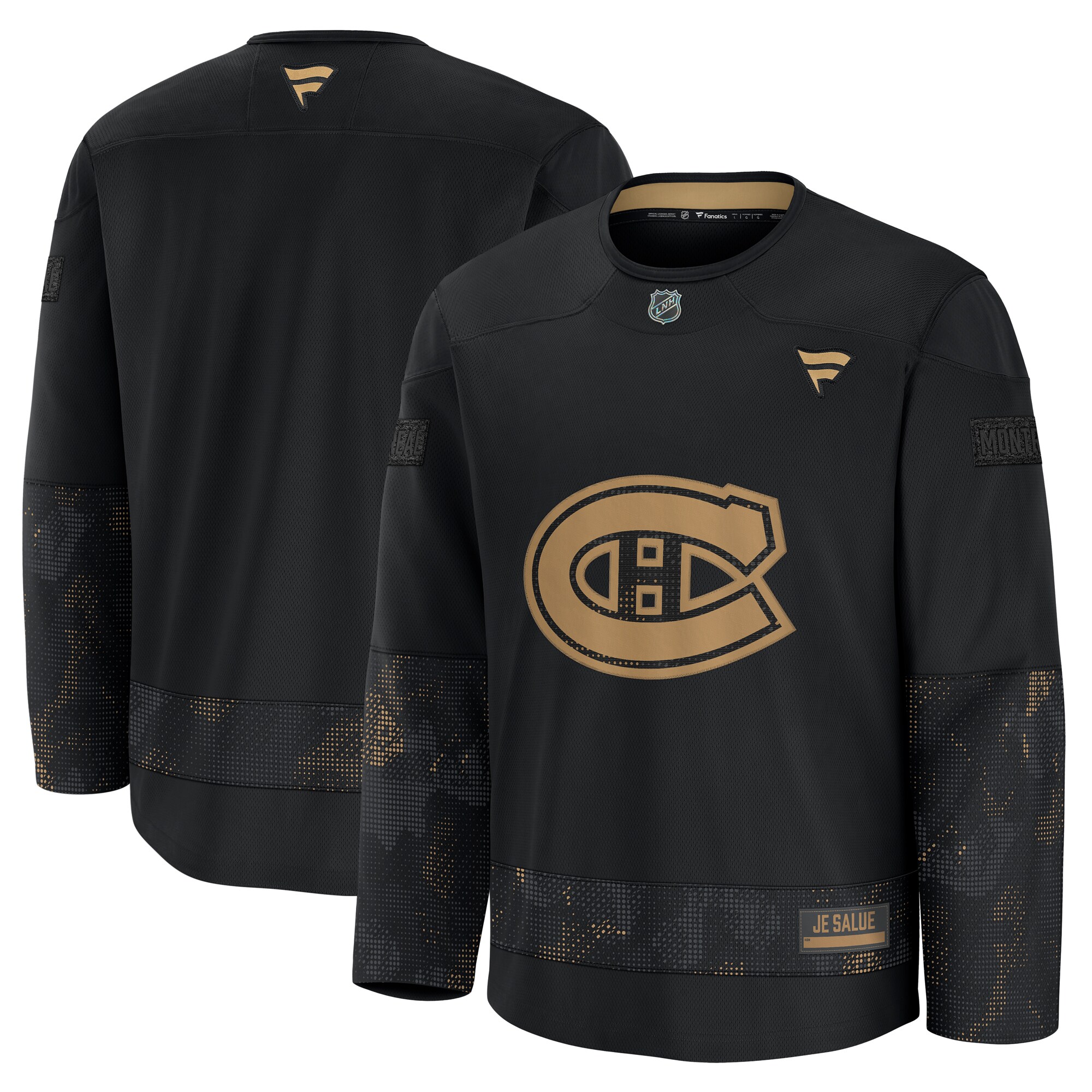 Montreal Canadiens Black 2024 Military Appreciation Practice NHL Jersey Men's