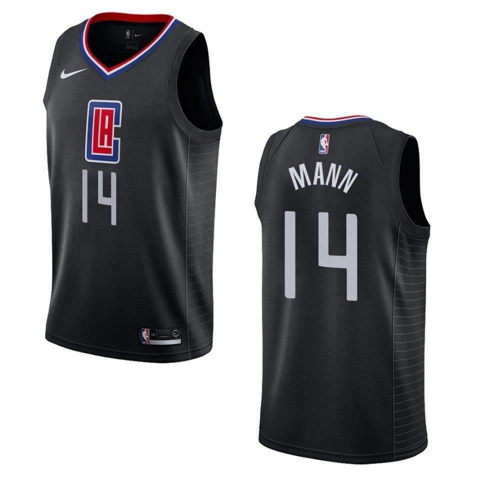 Los Angeles Clippers 14 Terance Mann Statement Swingman Black NBA Jersey Men's