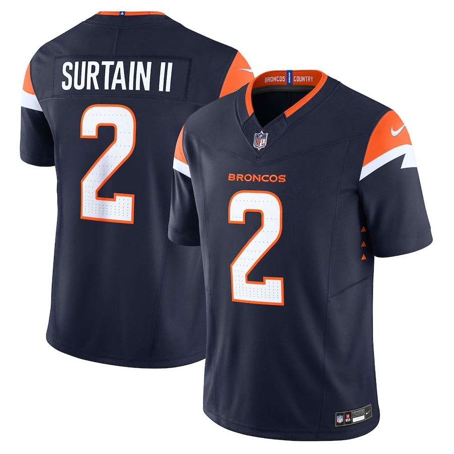 Patrick Surtain II 2 Denver Broncos Alternate Vapor F.U.S.E. Limited Navy NFL Jersey Men's