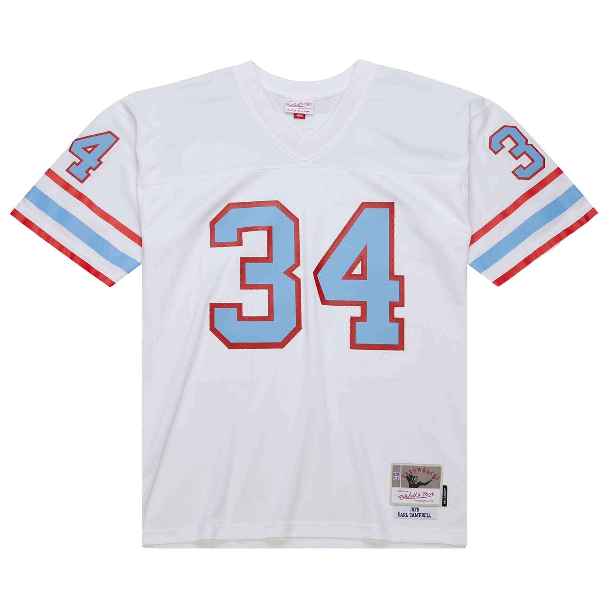 Houston Oilers Earl Campbell Mitchell Ness White 1979 Legacy NFL Jersey Men's