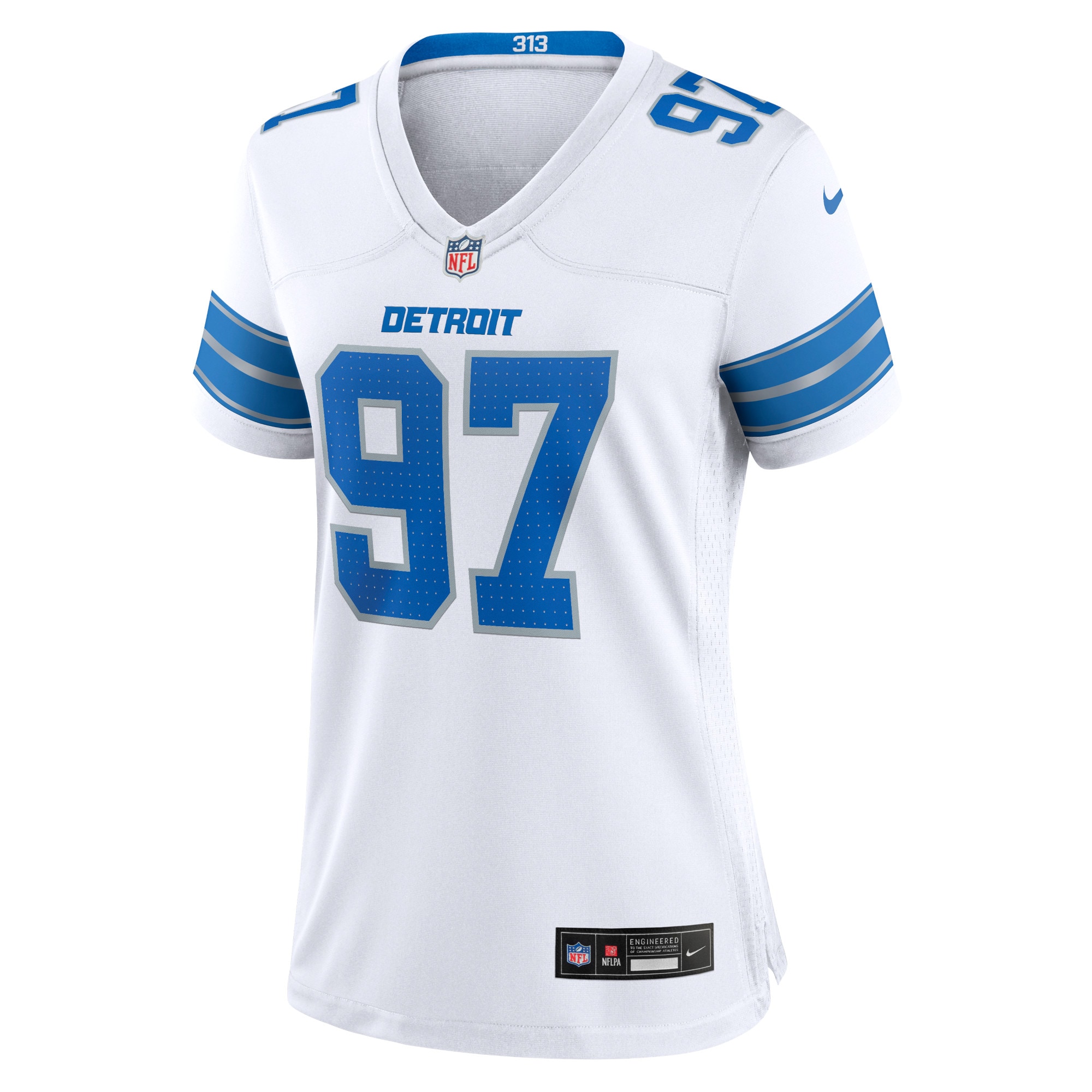 Detroit Lions Aidan Hutchinson White Game NFL Jersey Women's