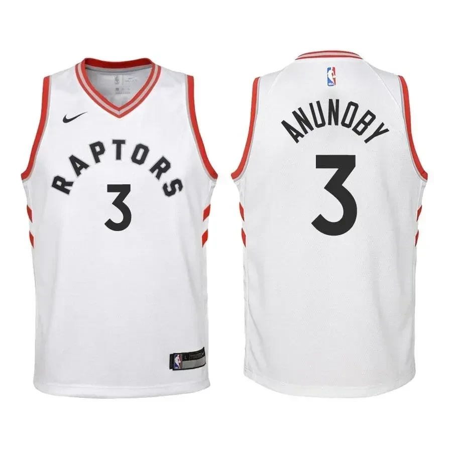 Raptors Og Anunoby 3 Association Editio White NBA Jersey Youth