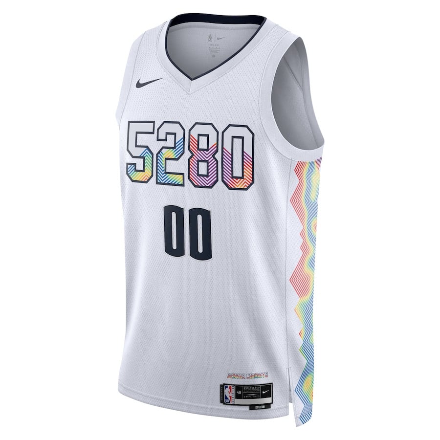 Denver Nuggets Unisex 2024/25 Custom Swingman City Editio White NBA Jersey Unisex