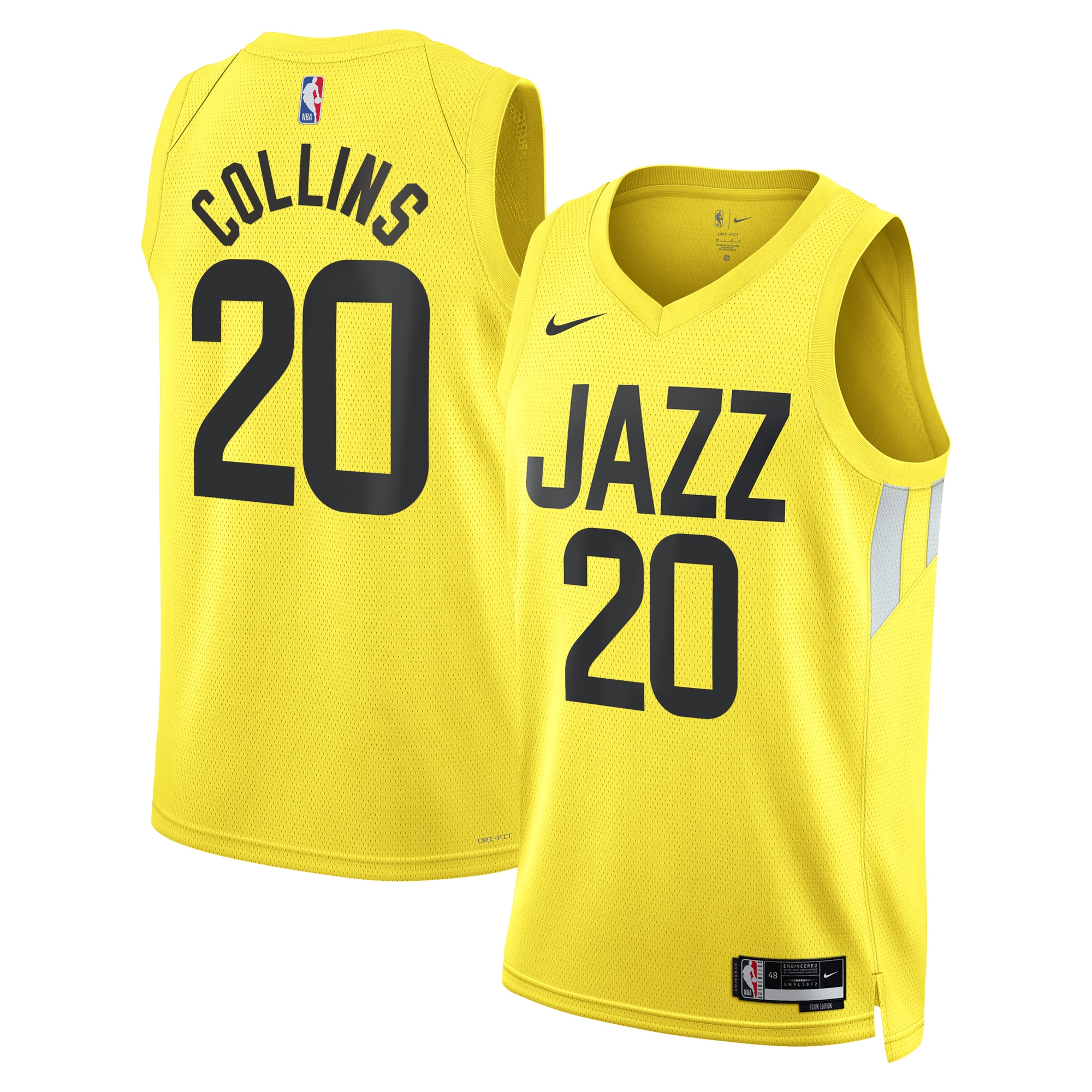 Utah Jazz Icon Edition Swingman Gold John Collin Unisex NBA Jersey Unisex