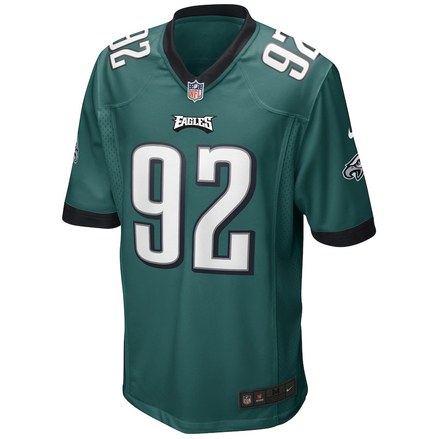 Reggie White 92 Philadelphia Eagles Game Retired Midnight Green NFL Jersey Men's