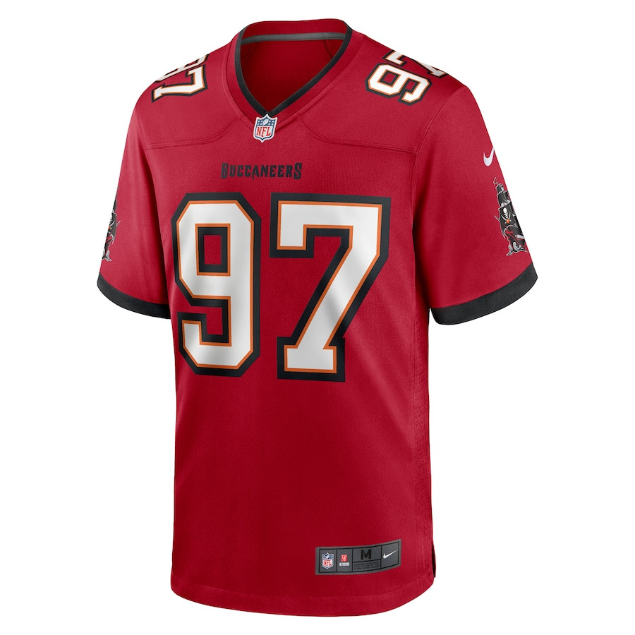 Earnest Brown IV 97 Tampa Bay Buccaneers Game Red NFL Jersey Men's