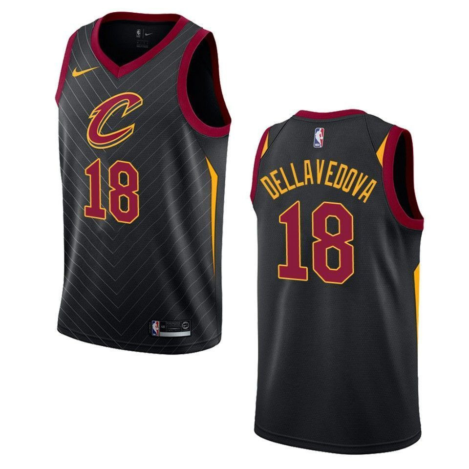 Cleveland Cavaliers 18 Matthew Dellavedova Statement Swingman Black NBA Jersey Men's