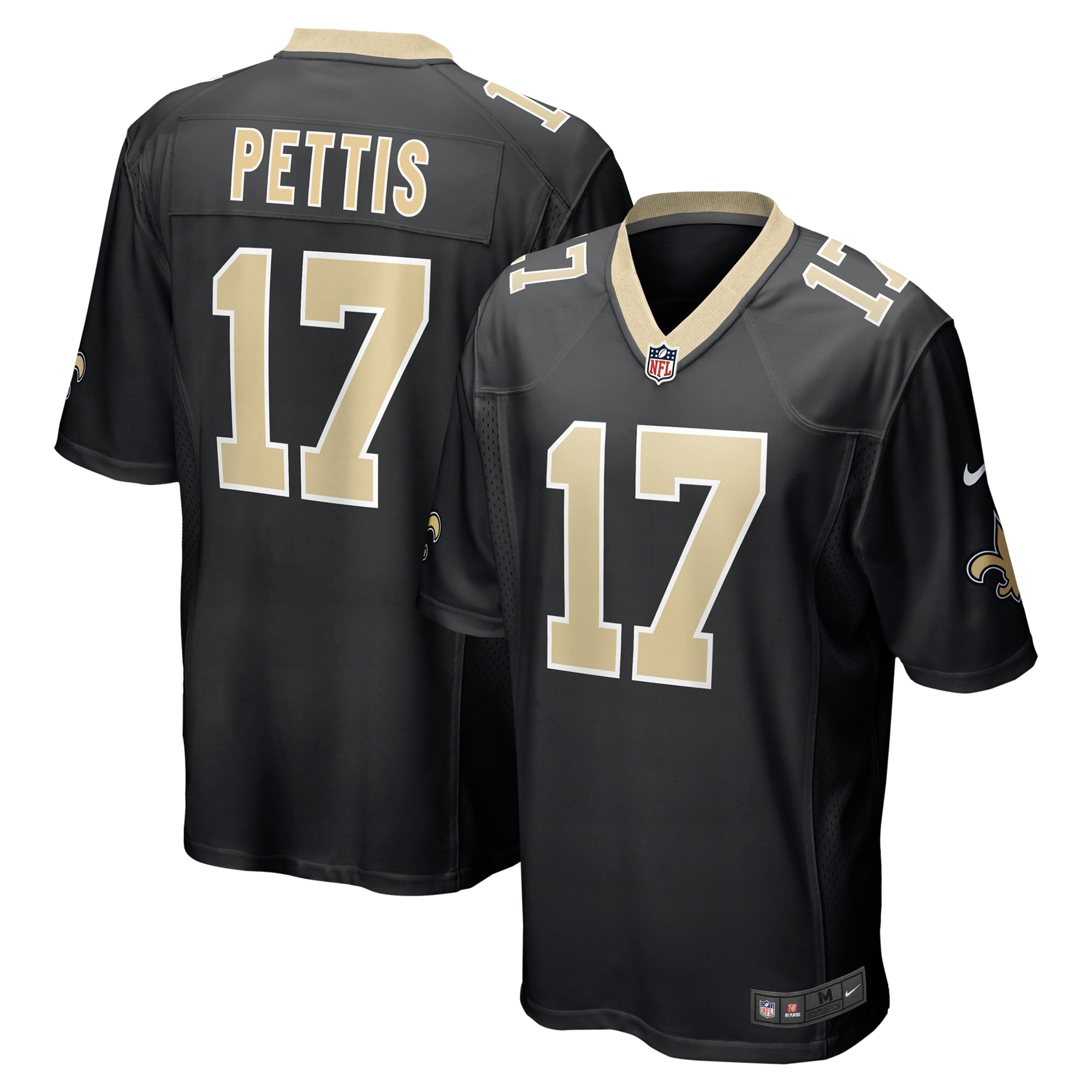 New Orleans Saints Dante Pettis Black Game NFL Jersey Men's