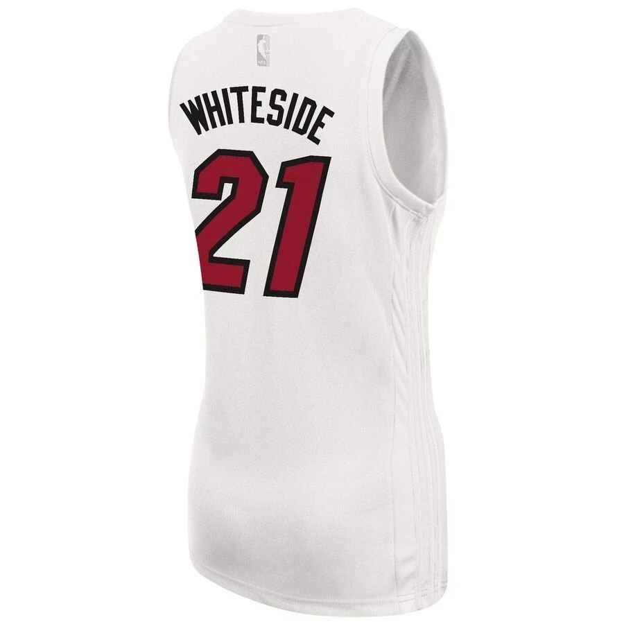 Hassa Whiteside Miami Heat Fashion White NBA Jersey Women's