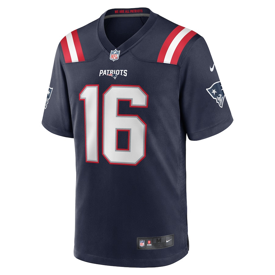 Sione Takitaki 16 New England Patriots Team Game Navy NFL Jersey Men's