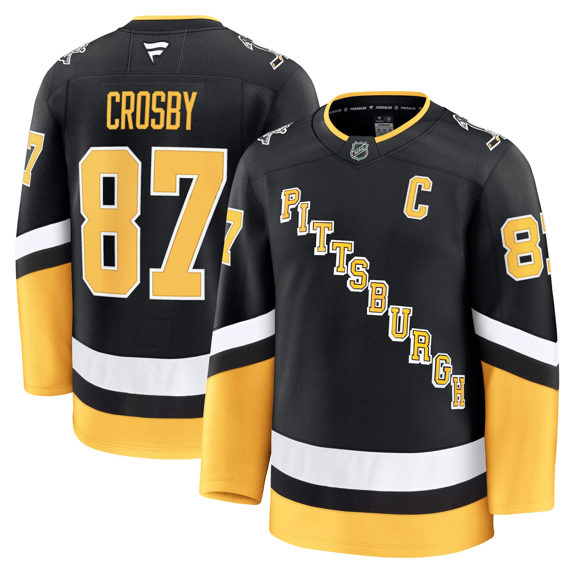 Pittsburgh Penguins Sidney Crosby Black Alternate Premium NHL Jersey Men's
