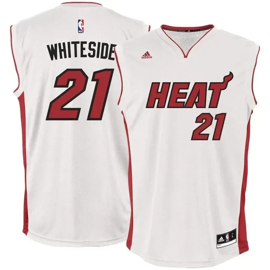 Hassa Whiteside Miami Heat Home White NBA Jersey Men's