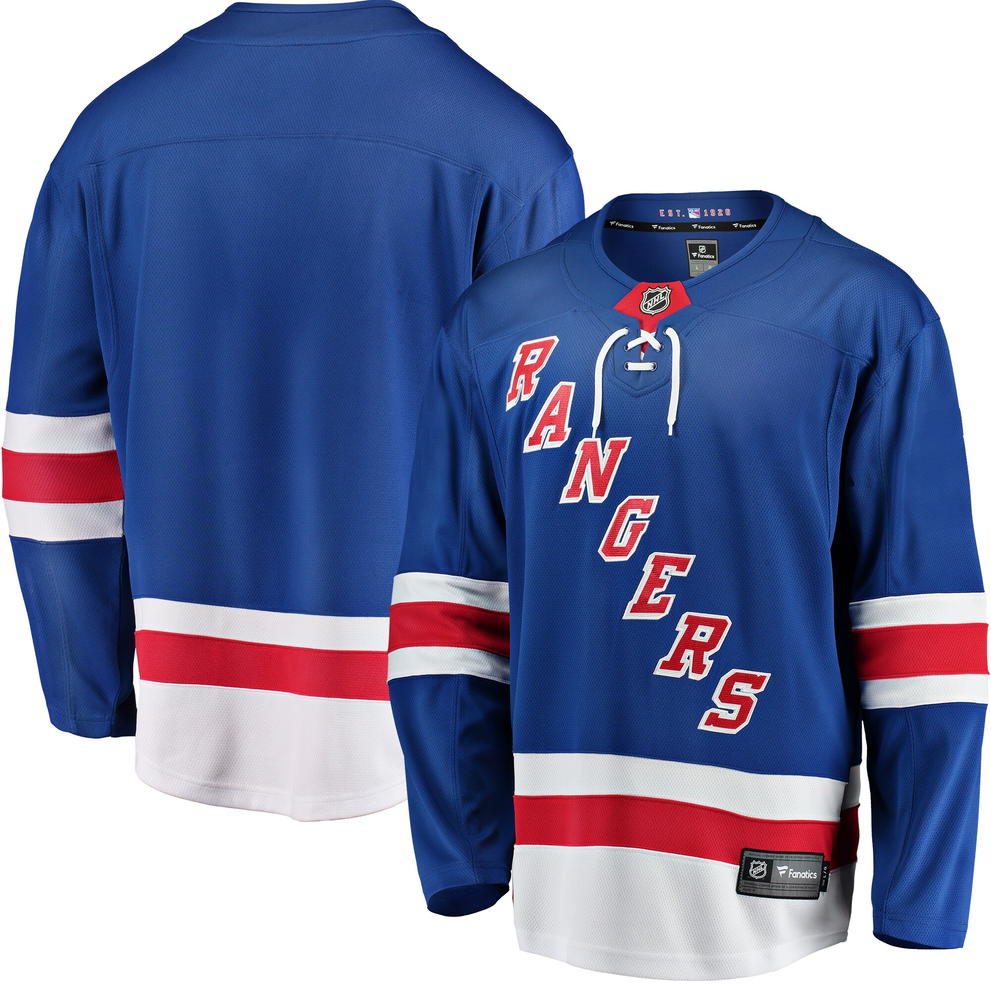 New York Rangers Blue Breakaway Home NHL Jersey Men's