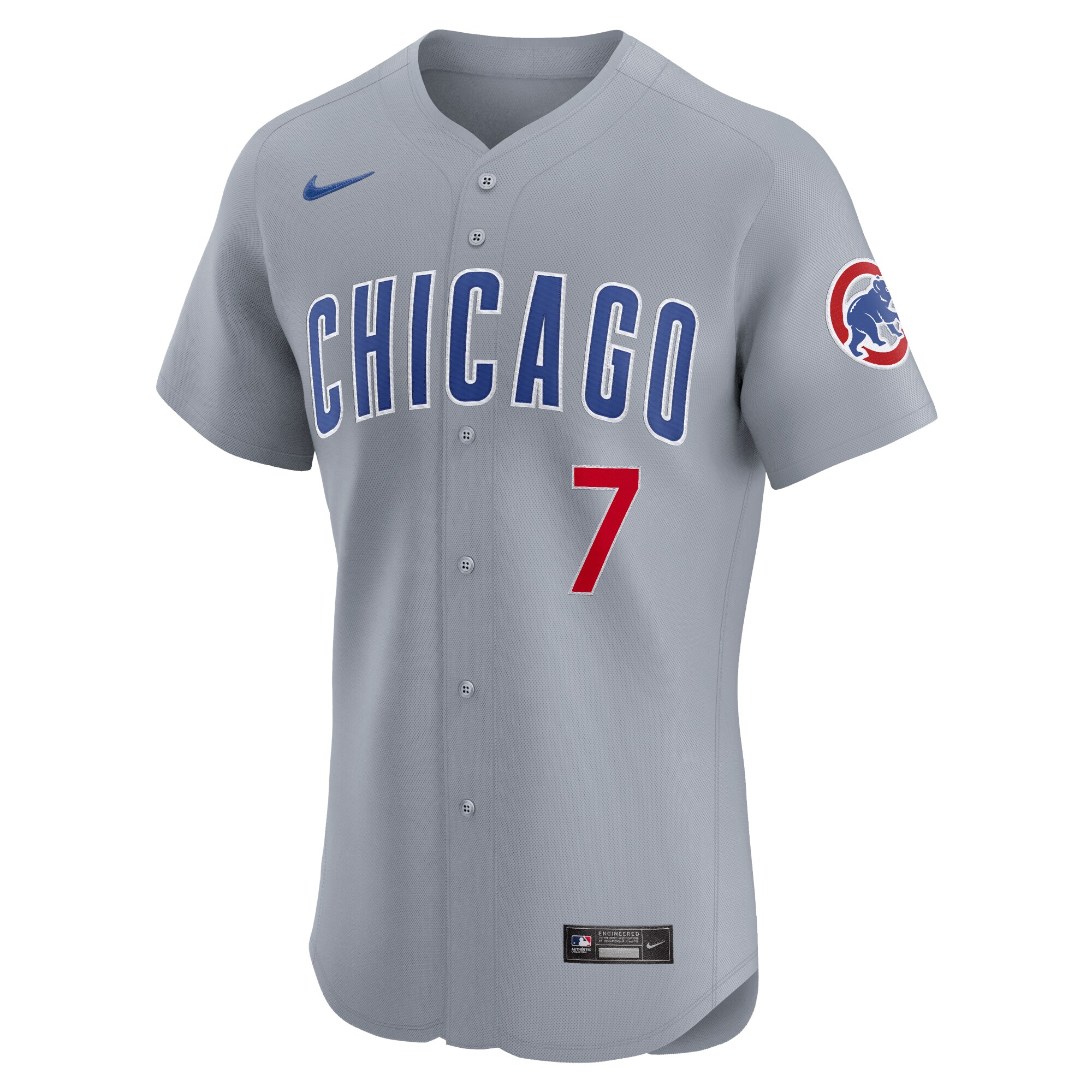 Chicago Cubs Dansby Swanson Gray Road Elite Player MLB Jersey Men's