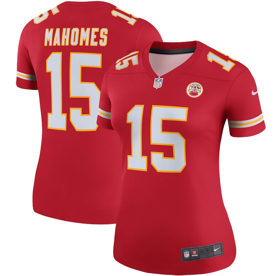 Patrick Mahomes 15 Kansas City Chiefs Legend Team Red NFL Jersey Women's