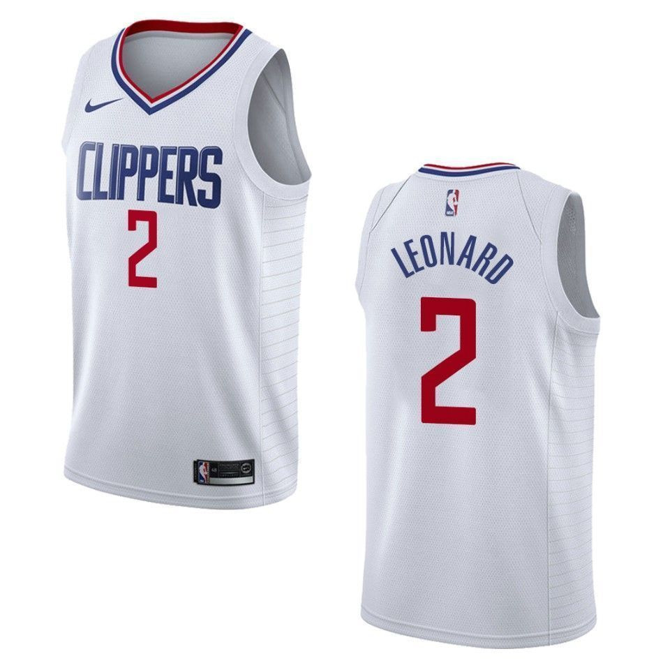 Los Angeles Clippers 2 Kawhi Leonard Association Swingman White NBA Jersey Men's