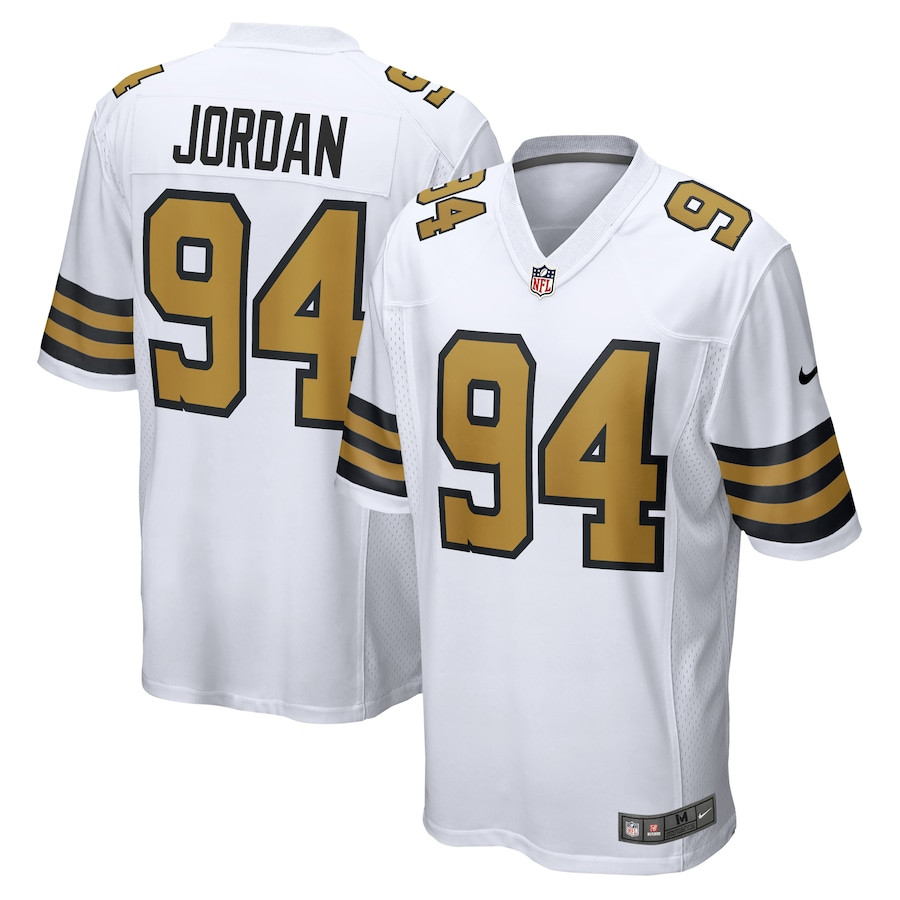 Cameron Jordan 94 New Orleans Saints Alternate Game White NFL Jersey Men's