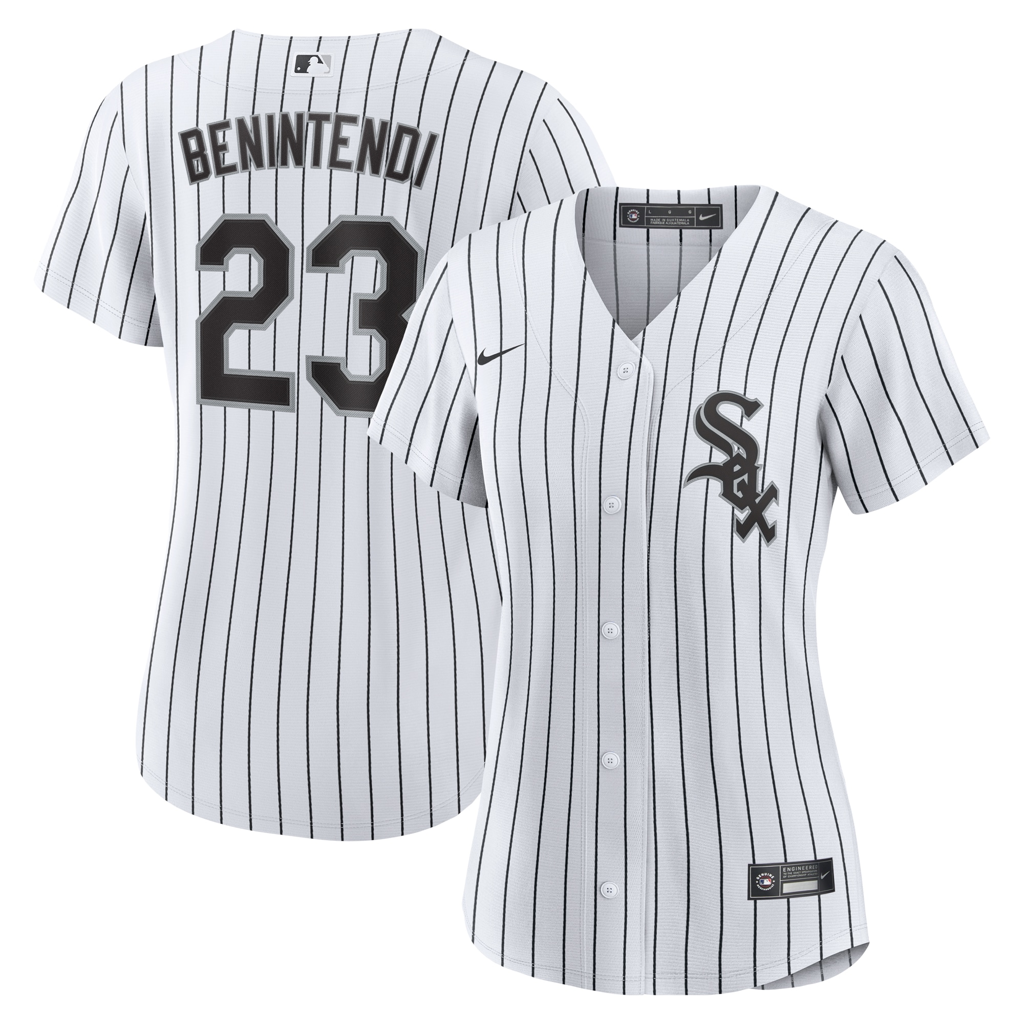 Chicago White Sox Andrew Benintendi White/Black Home Official Player MLB Jersey Women's