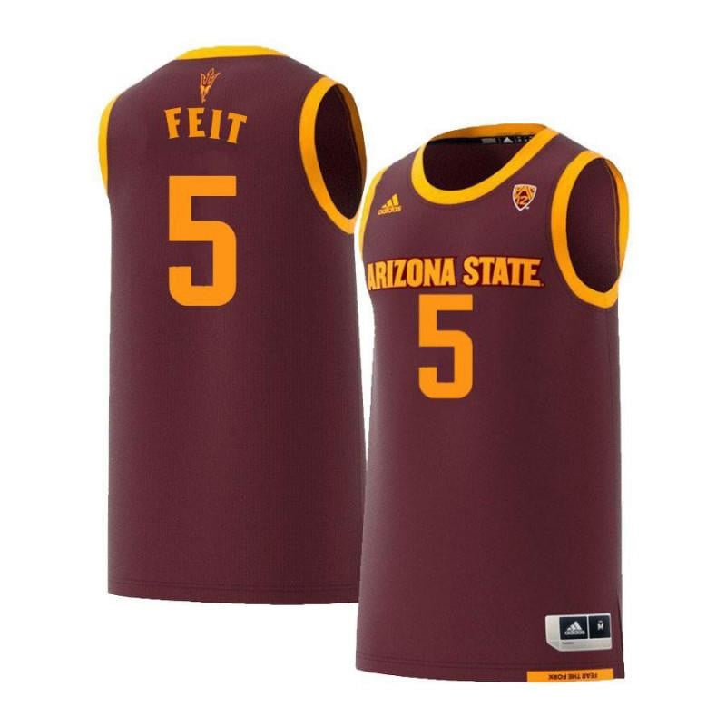 5 Kyle Feit Maroon Retro Arizona State Sun Devils NCAA Jersey Men's