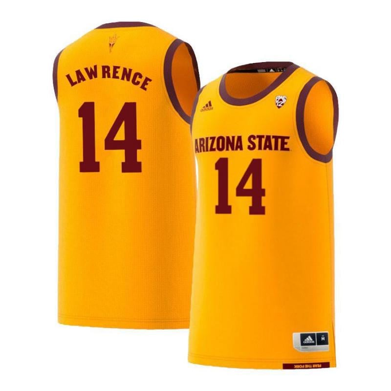 14 Kimani Lawrence Yellow Retro Arizona State Sun Devils NCAA Jersey Men's