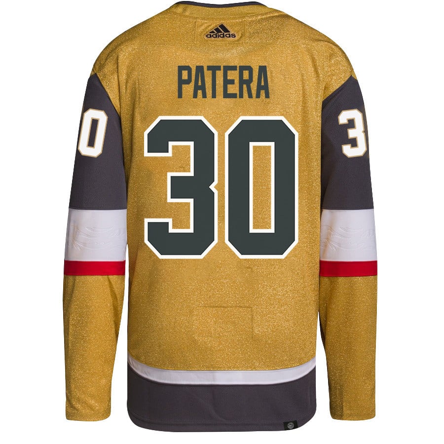 Jiri Patera 30 Vegas Golden Knights Stanley Cup 2023 Final Patch Home Breakaway Gold NHL Jersey Men's