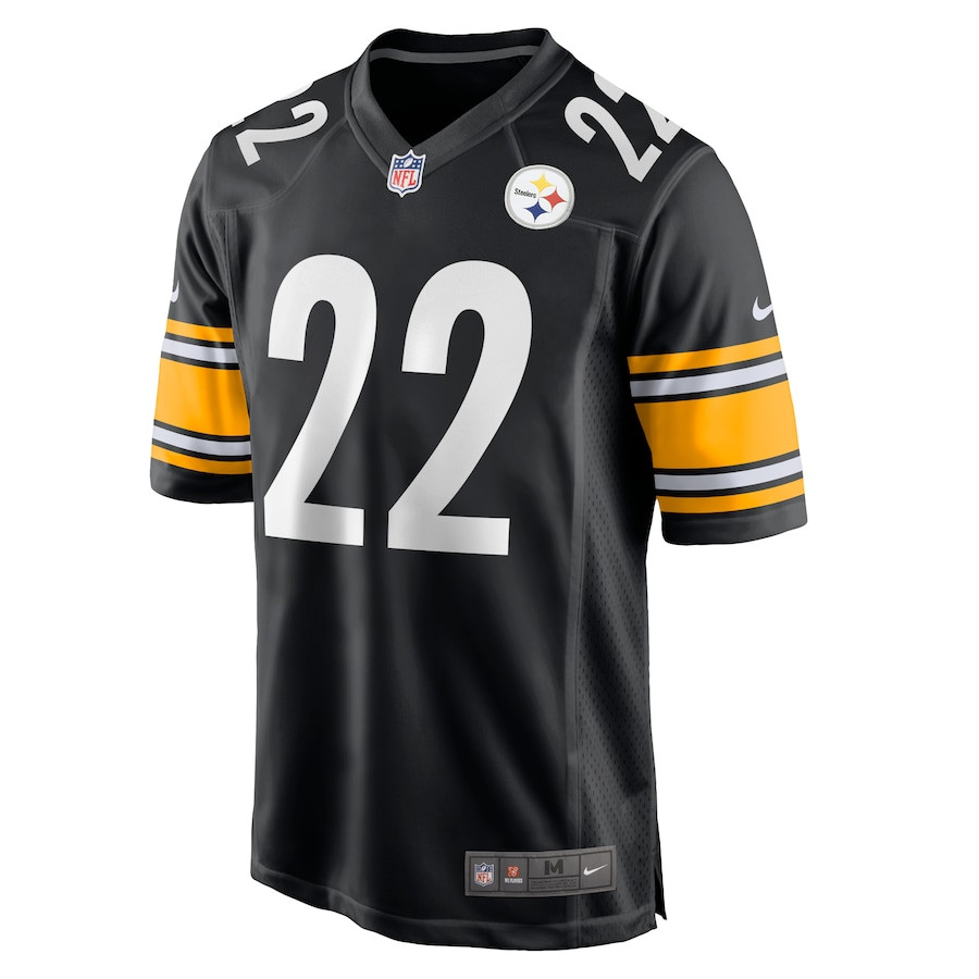 Najee Harris 22 Pittsburgh Steelers Game Black NFL Jersey Men's