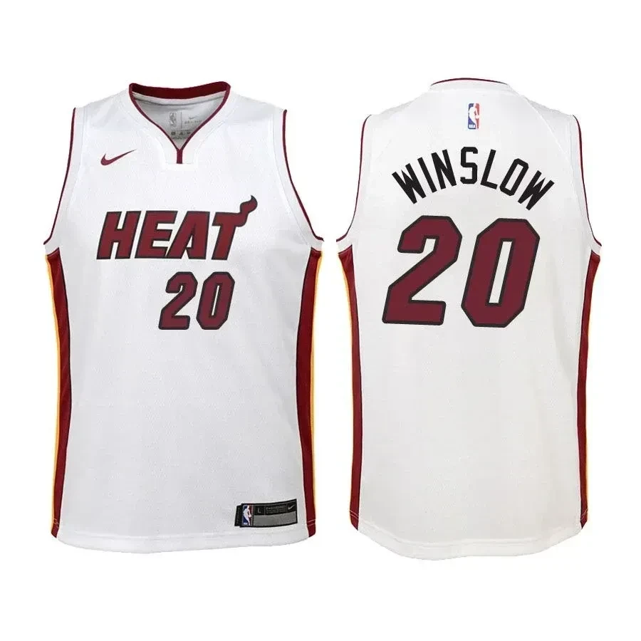 Miami Heat Justise Winslow 20 Association Editio White NBA Jersey Youth