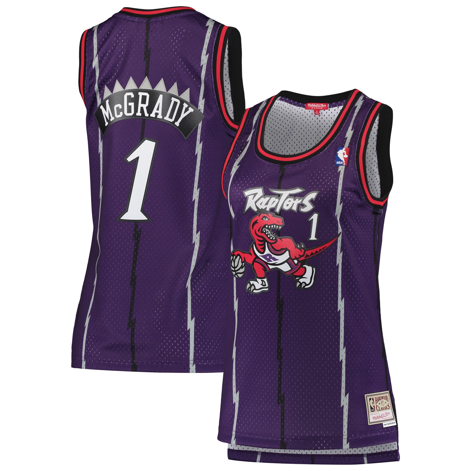 Mitchell Ness Tracy McGrady Purple Toronto Raptors 1998-99 Hardwood Classics Swingman NBA Jersey Women's