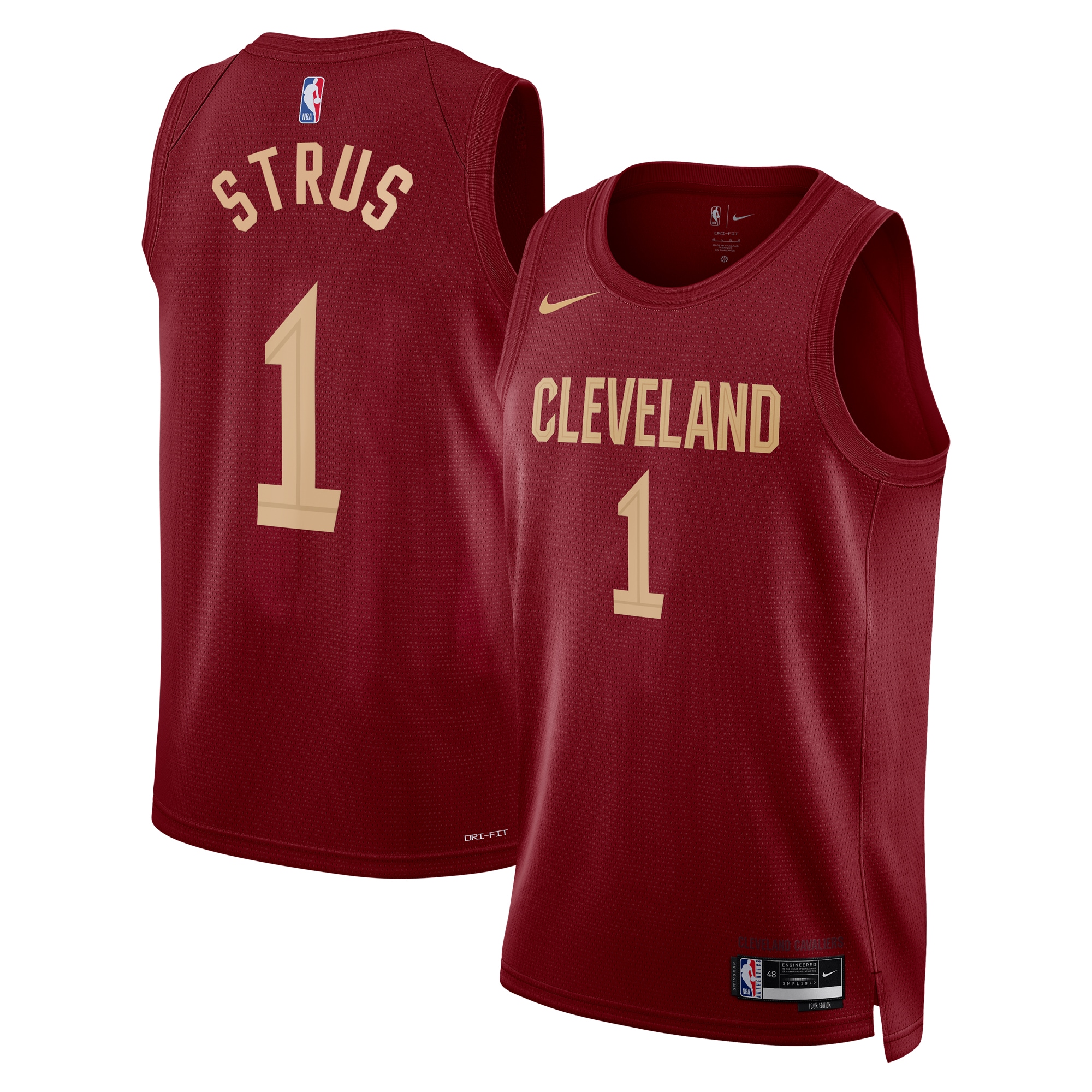 Cleveland Cavaliers Icon Edition Swingman Maroon Max Stru Unisex NBA Jersey Unisex