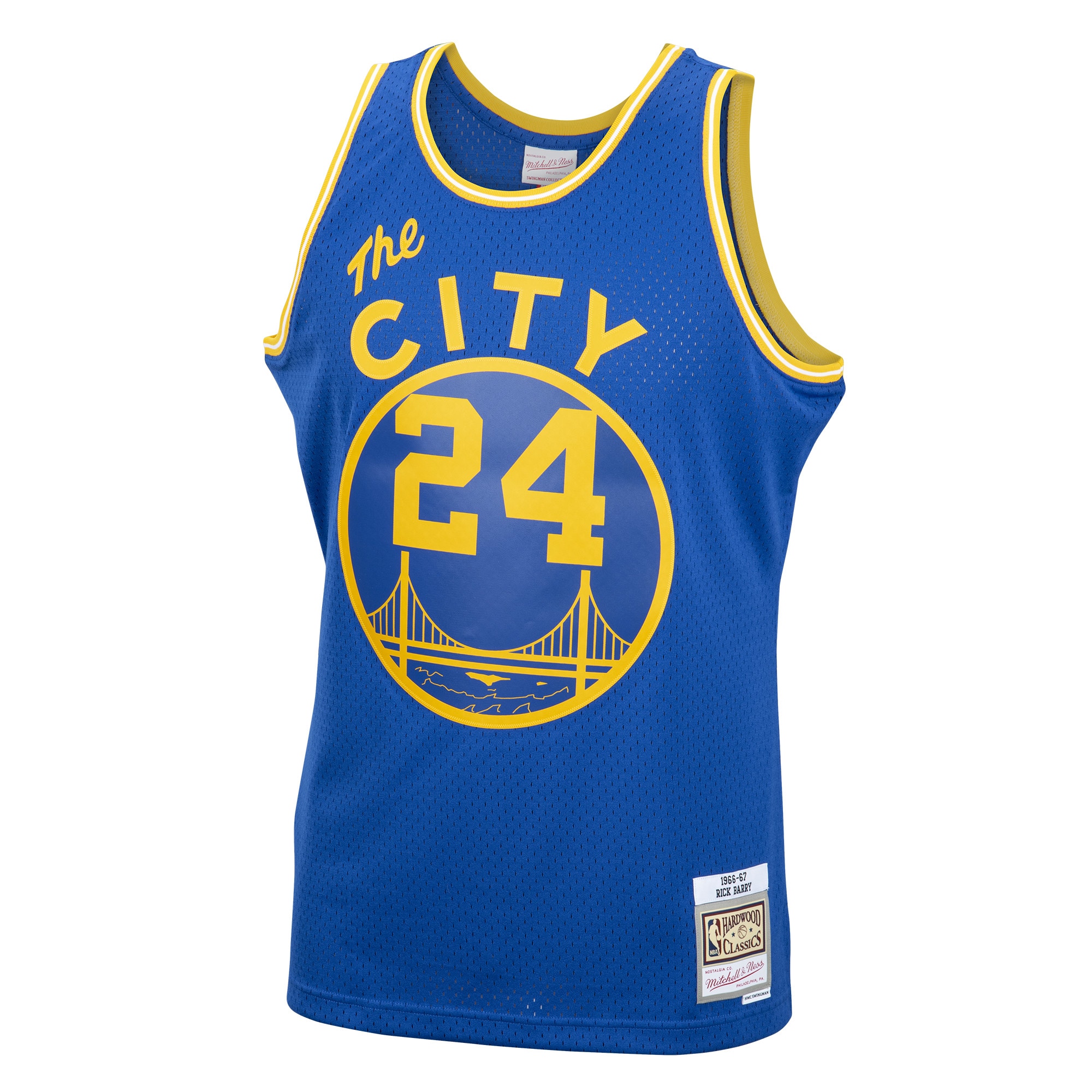 Mitchell Ness Rick Barry Royal Golden State Warriors 1966/67 Hardwood Classics Swingman NBA Jersey Men's