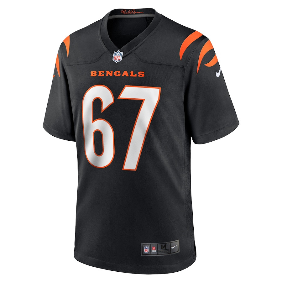 Cordell Volson 67 Cincinnati Bengals Team Game Black NFL Jersey Men's