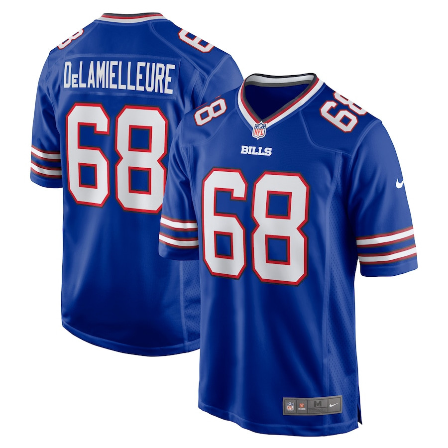Joe DeLamielleure 68 Buffalo Bills Game Retired Royal NFL Jersey Men's