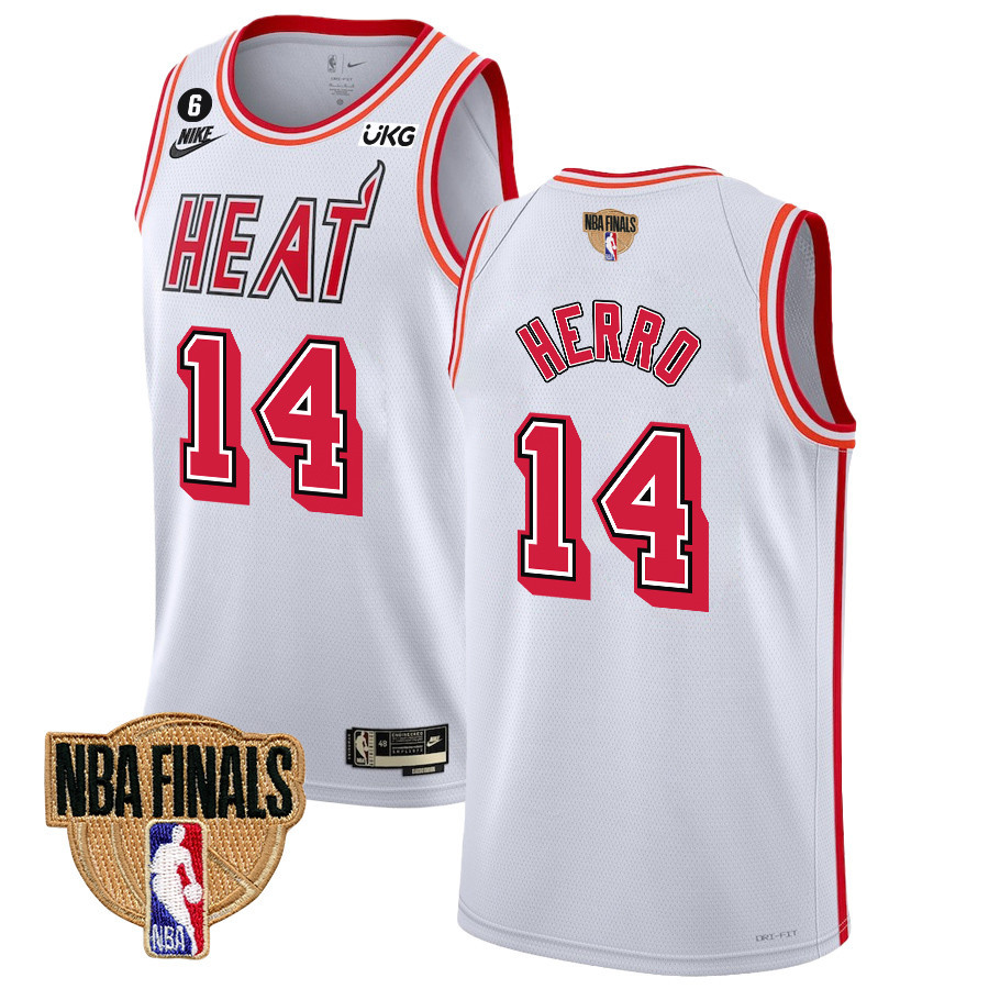 Tyler Herro 14 Miami Heat Final Champions 2023 Swingman Classic Editio White NBA Jersey Men's