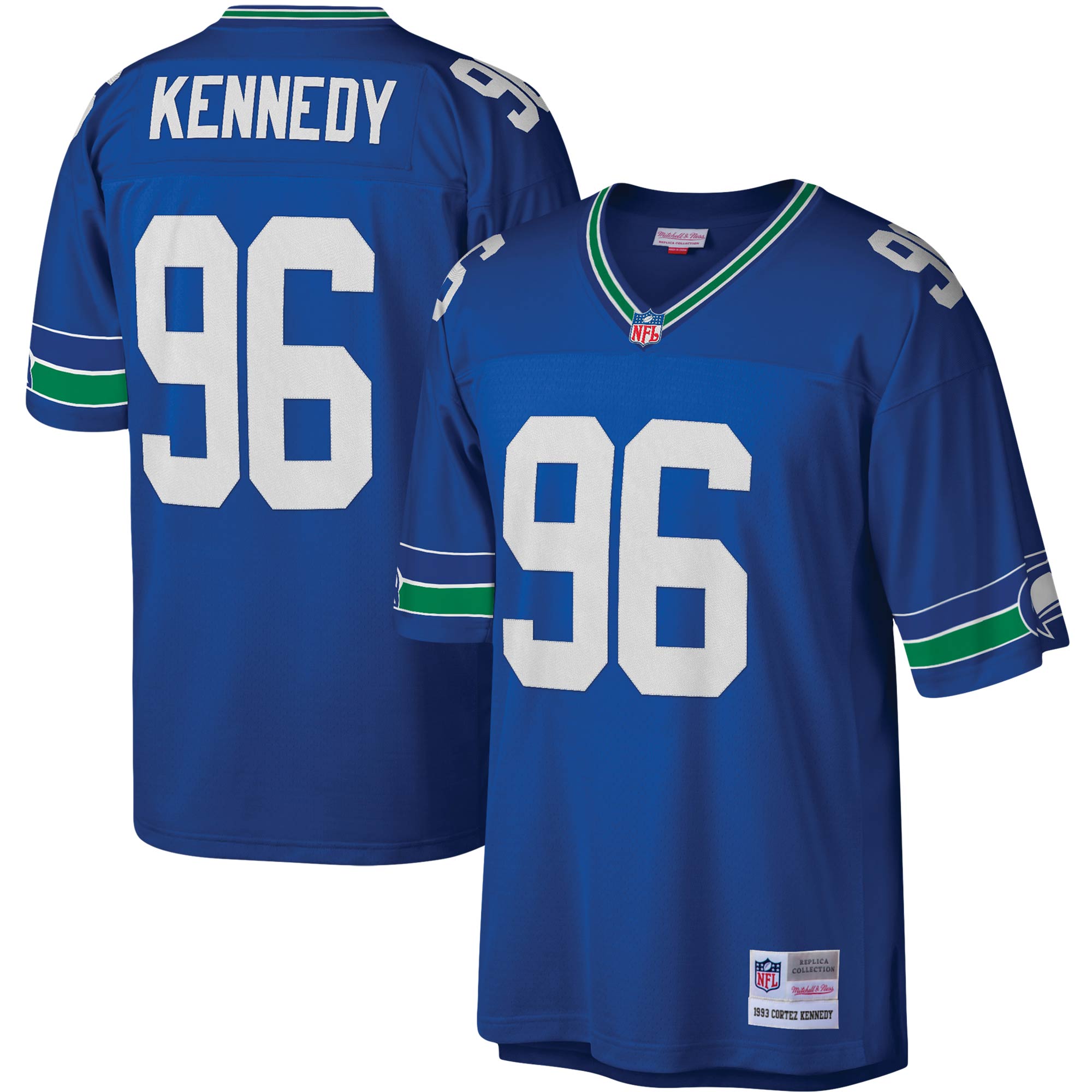 Seattle Seahawks Cortez Kennedy Mitchell Ness Royal Legacy NFL Jersey Men's