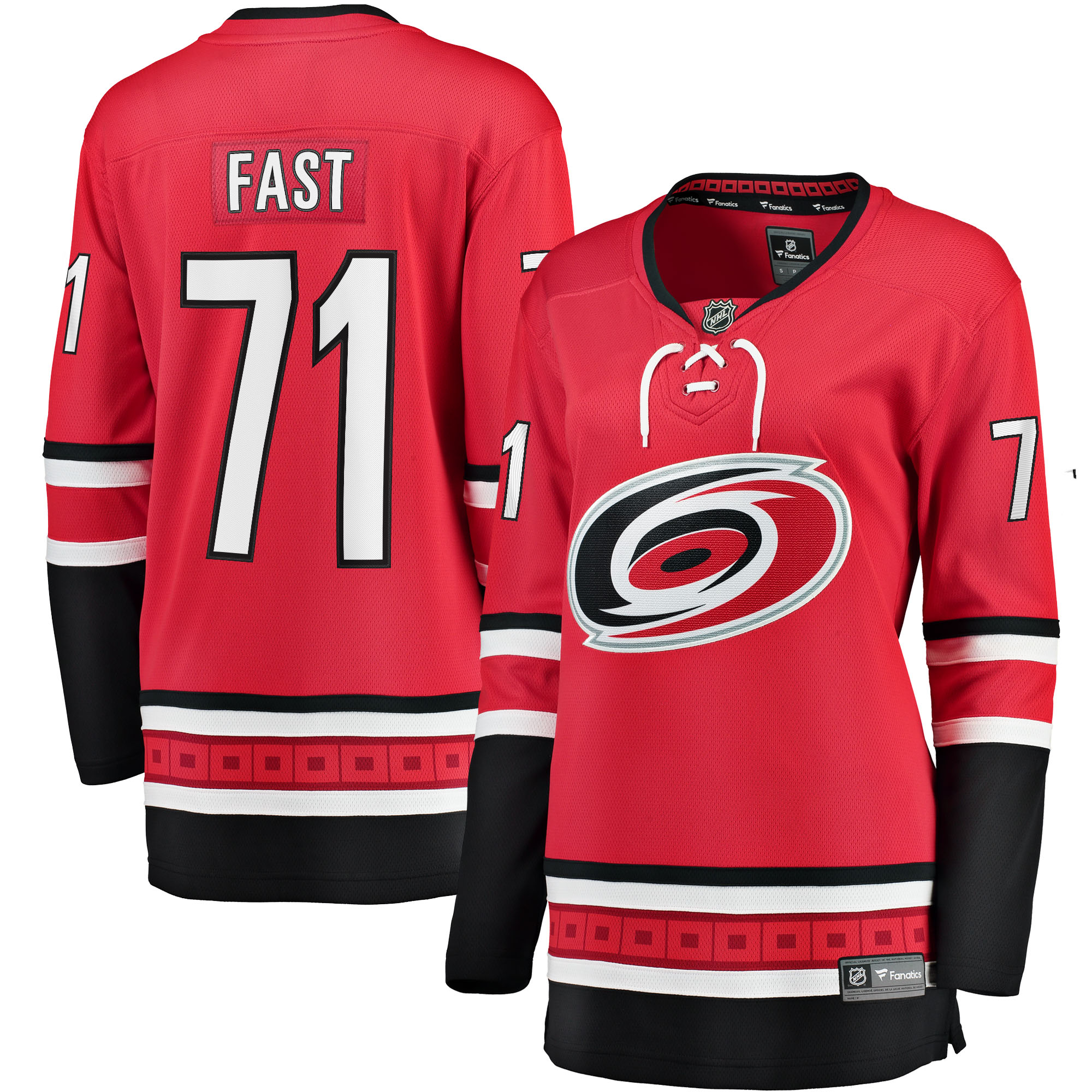 Carolina Hurricanes Jesper Fast Red Alternate Breakaway NHL Jersey Women's