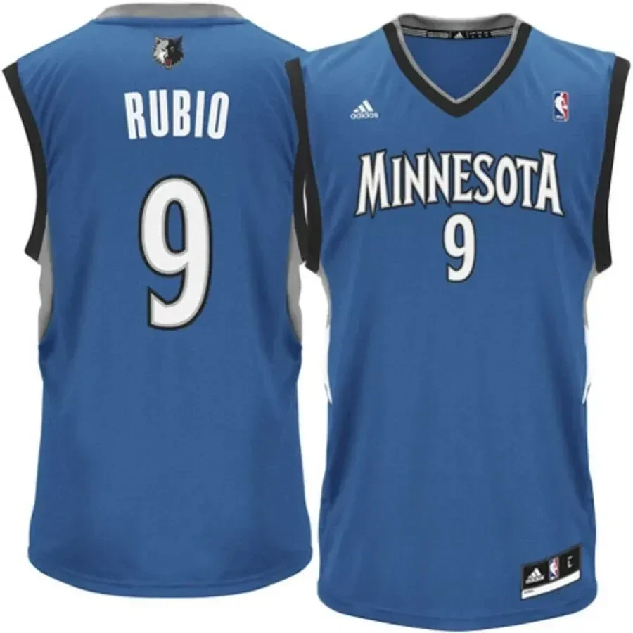 Ricky Rubio Minnesota Timberwolves Road Slate Blue NBA Jersey Men's