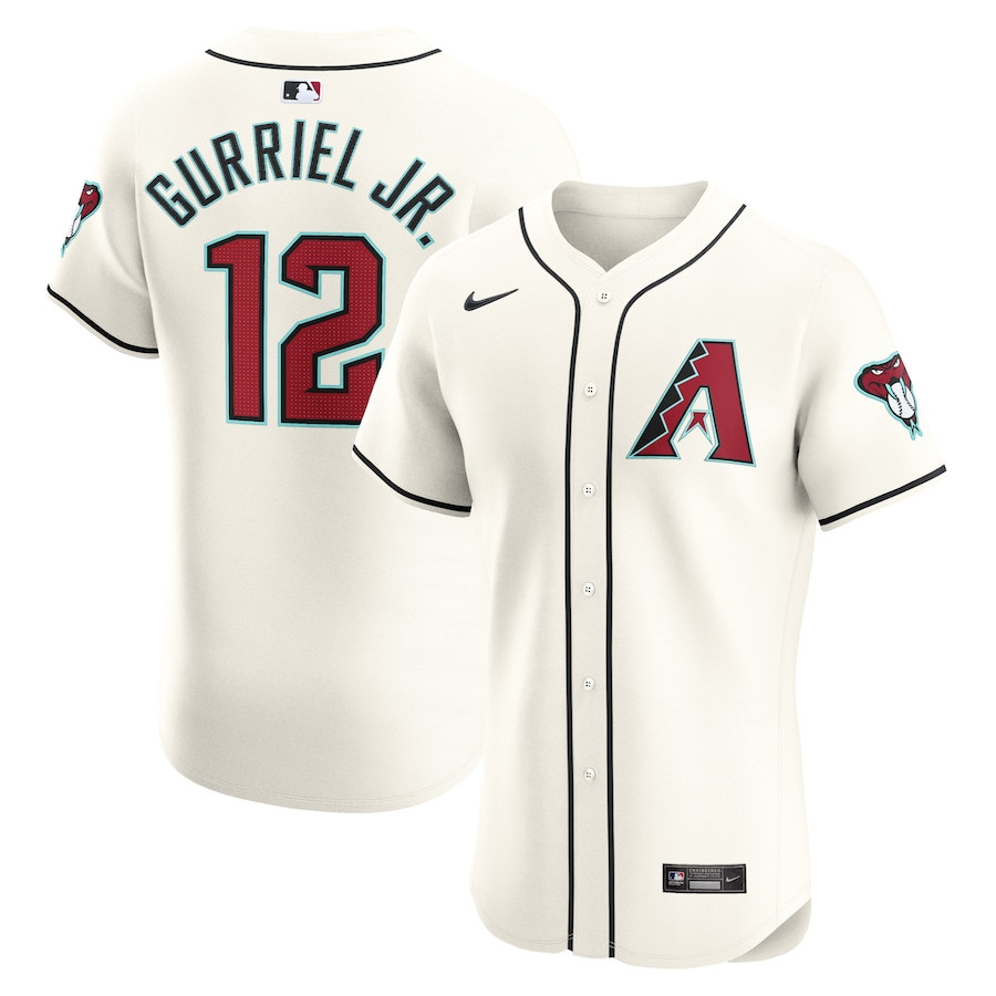 Lourdes Gurriel Jr. 12 Arizona Diamondbacks Home Elite Player White MLB Jersey Men's