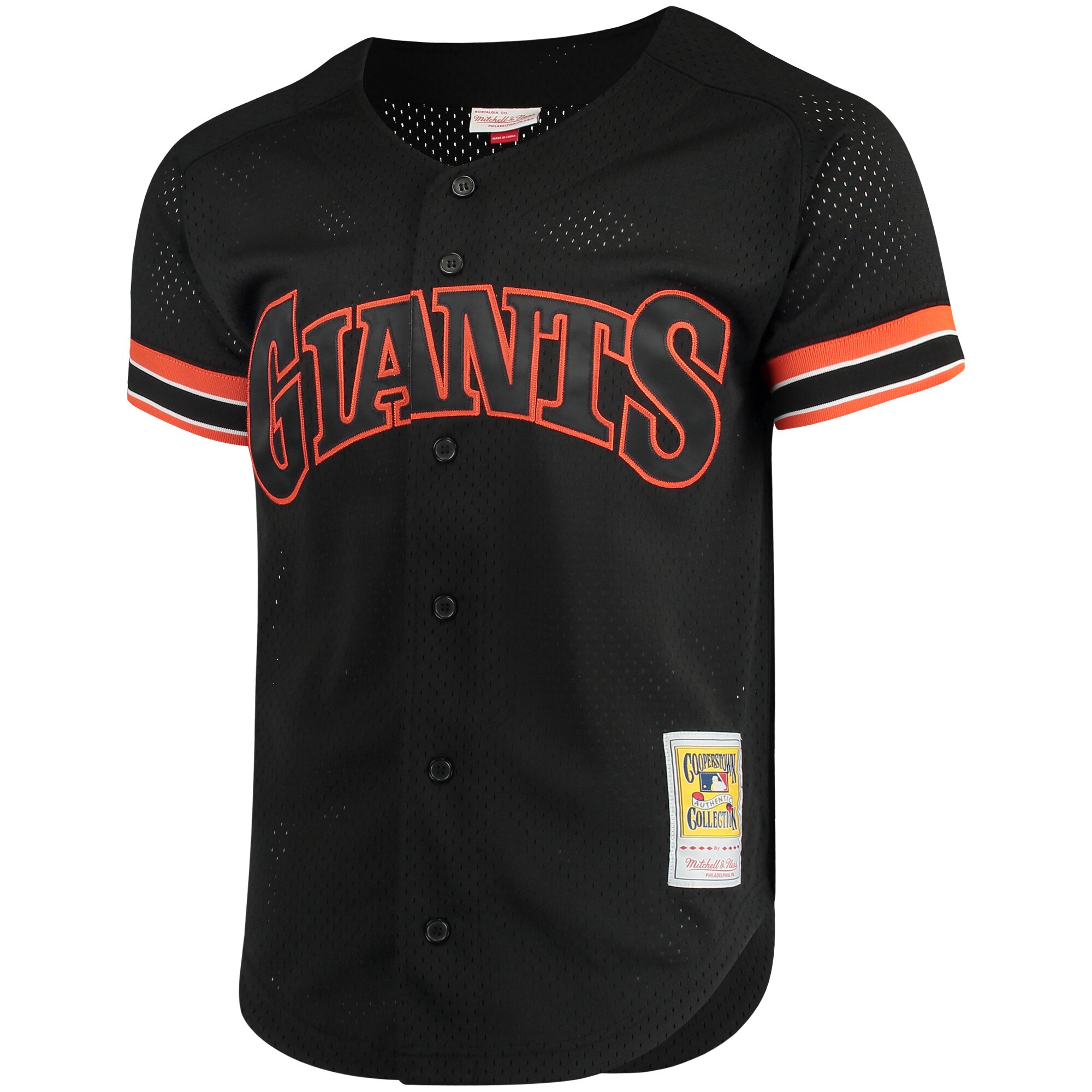 San Francisco Giants Matt Williams Mitchell Ness Black Cooperstown Collection Mesh Batting Practice Button-Up MLB Jersey Men's