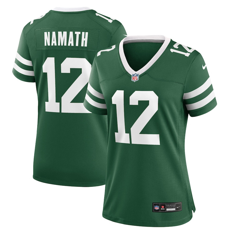 Joe Namath 12 New York Jets Game Legacy Green NFL Jersey Women's