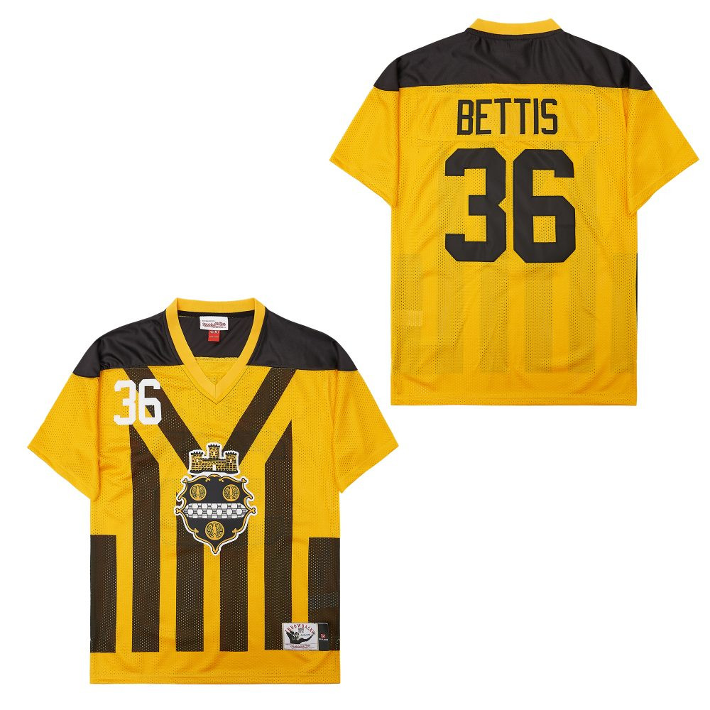 Jerome Bettis 36 Pittsburgh Steelers Retro Throwback Legacy Black/Yellow NFL Jersey Men's