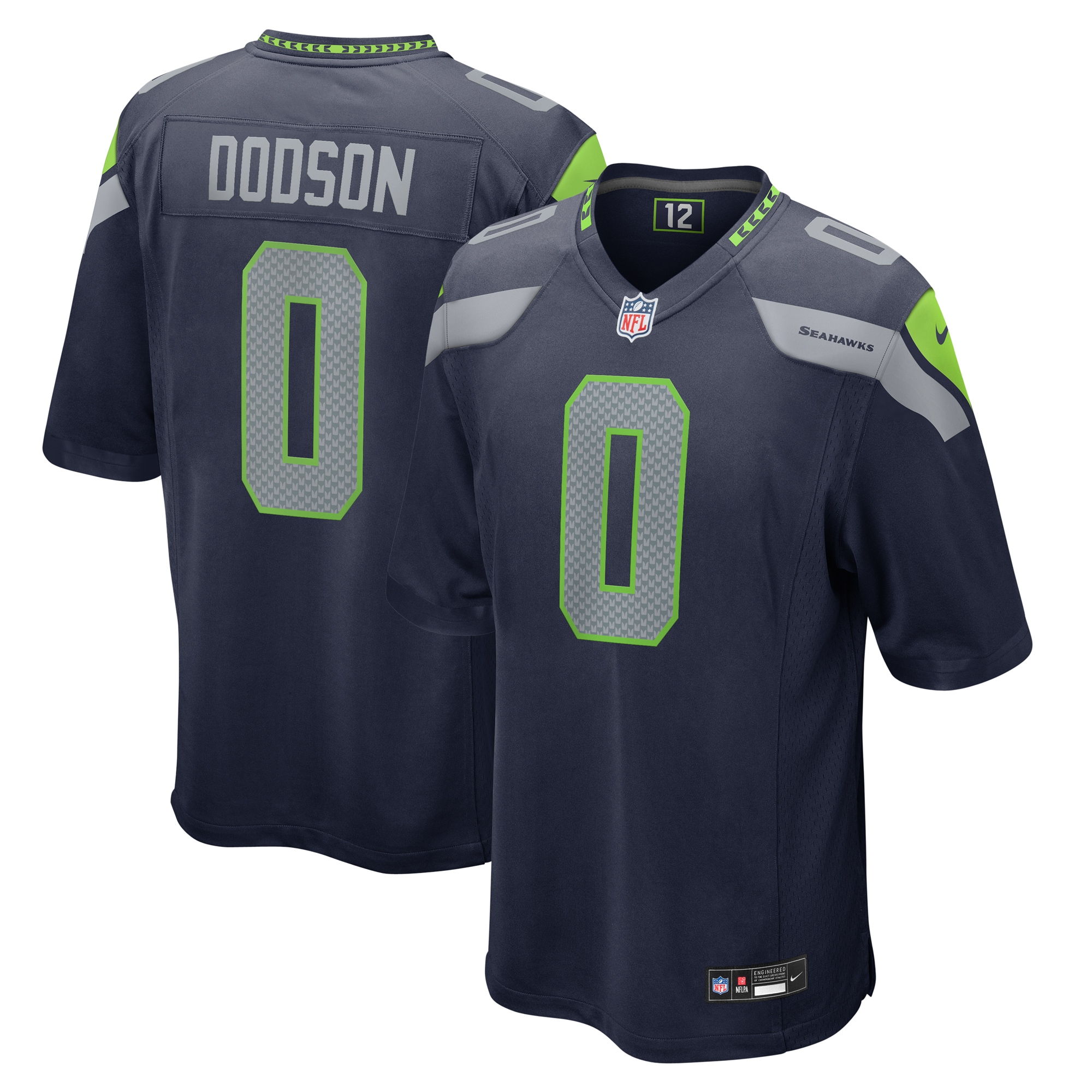 Seattle Seahawks Tyrel Dodson College Navy Game NFL Jersey Men's