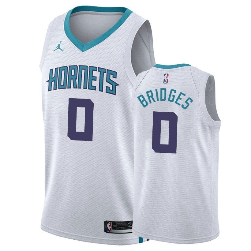 Charlotte Hornets Miles Bridges 0 Associatio White NBA Jersey Men's