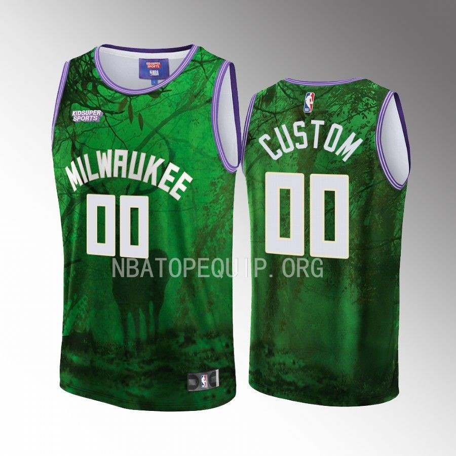 Custom Milwaukee Bucks KidSuper Studio Unisex Hometown NBA Jersey Unisex