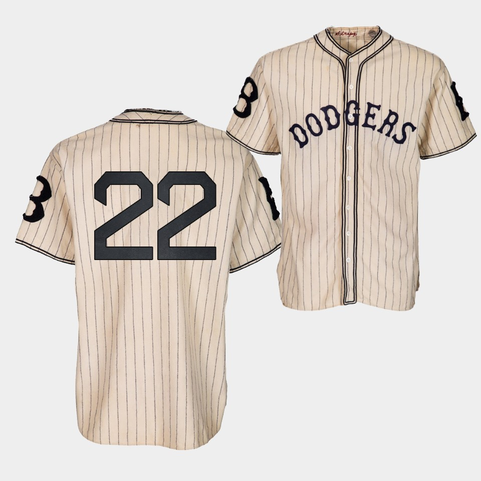 Brooklyn Los Angeles Dodgers Clayton Kershaw 1933 Heritage 22 Gold Pinstripe MLB Jersey Men's