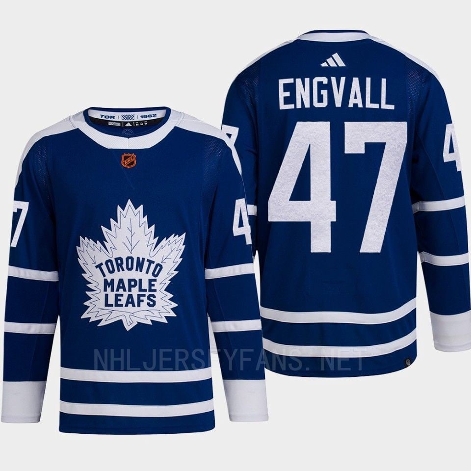 Toronto Maple Leafs 2022 Reverse Retro 2.0 Pierre Engvall 47 Blue Primegreen NHL Jersey Men's