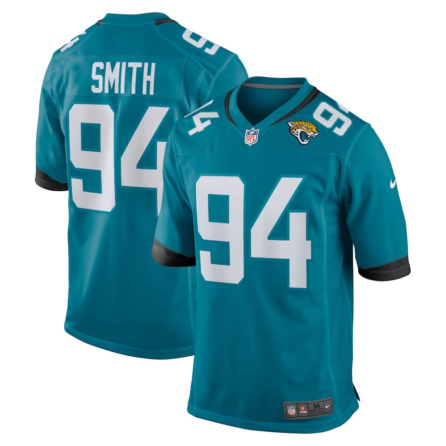 Maason Smith 94 Jacksonville Jaguars Team Game Teal NFL Jersey Men's
