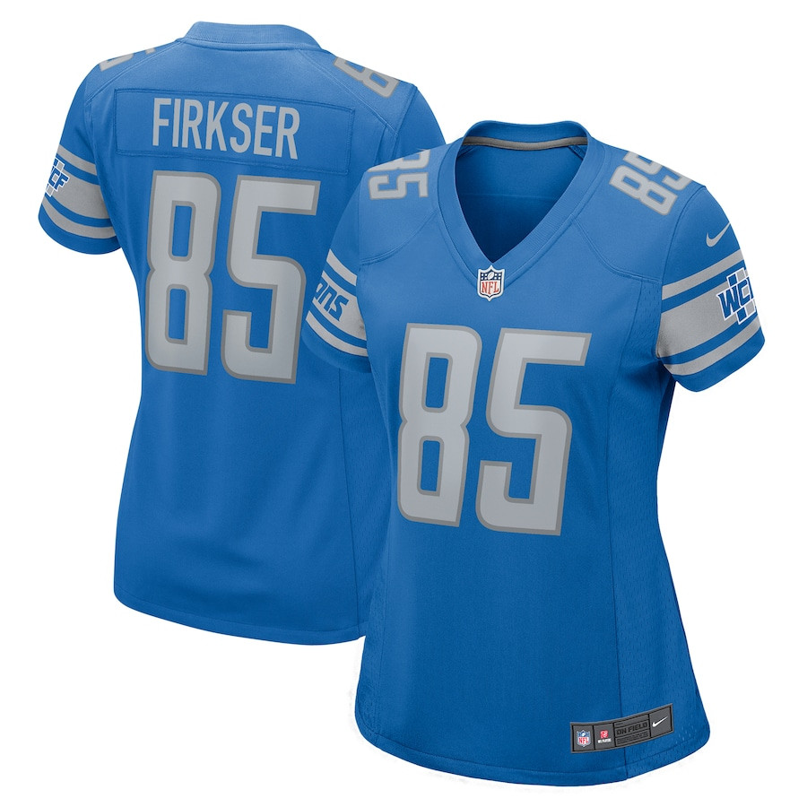 Anthony Firkser 85 Detroit Lions Game Blue NFL Jersey Women's