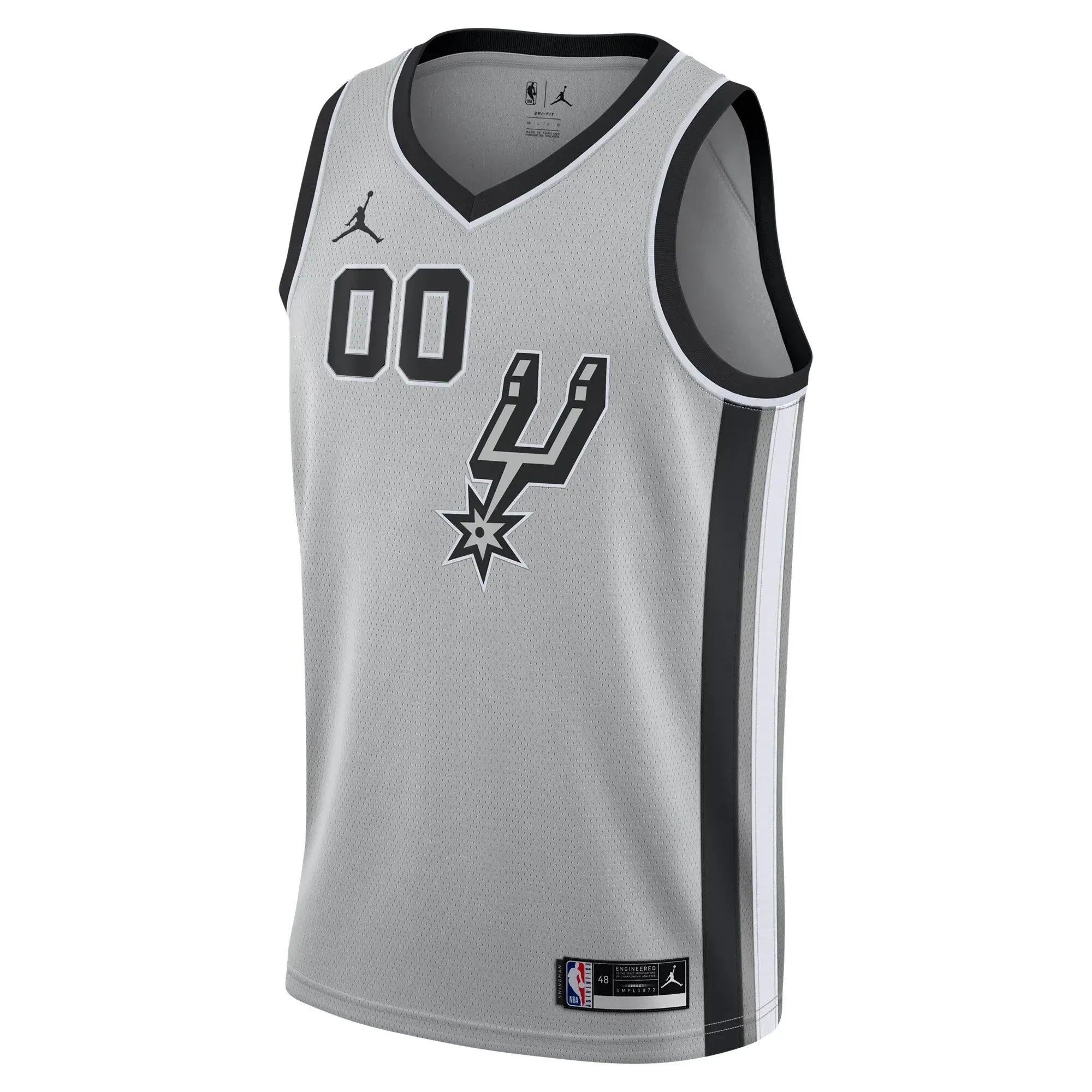 San Antonio Spurs Swingman Custom Statement Edition Silver NBA Jersey Men's