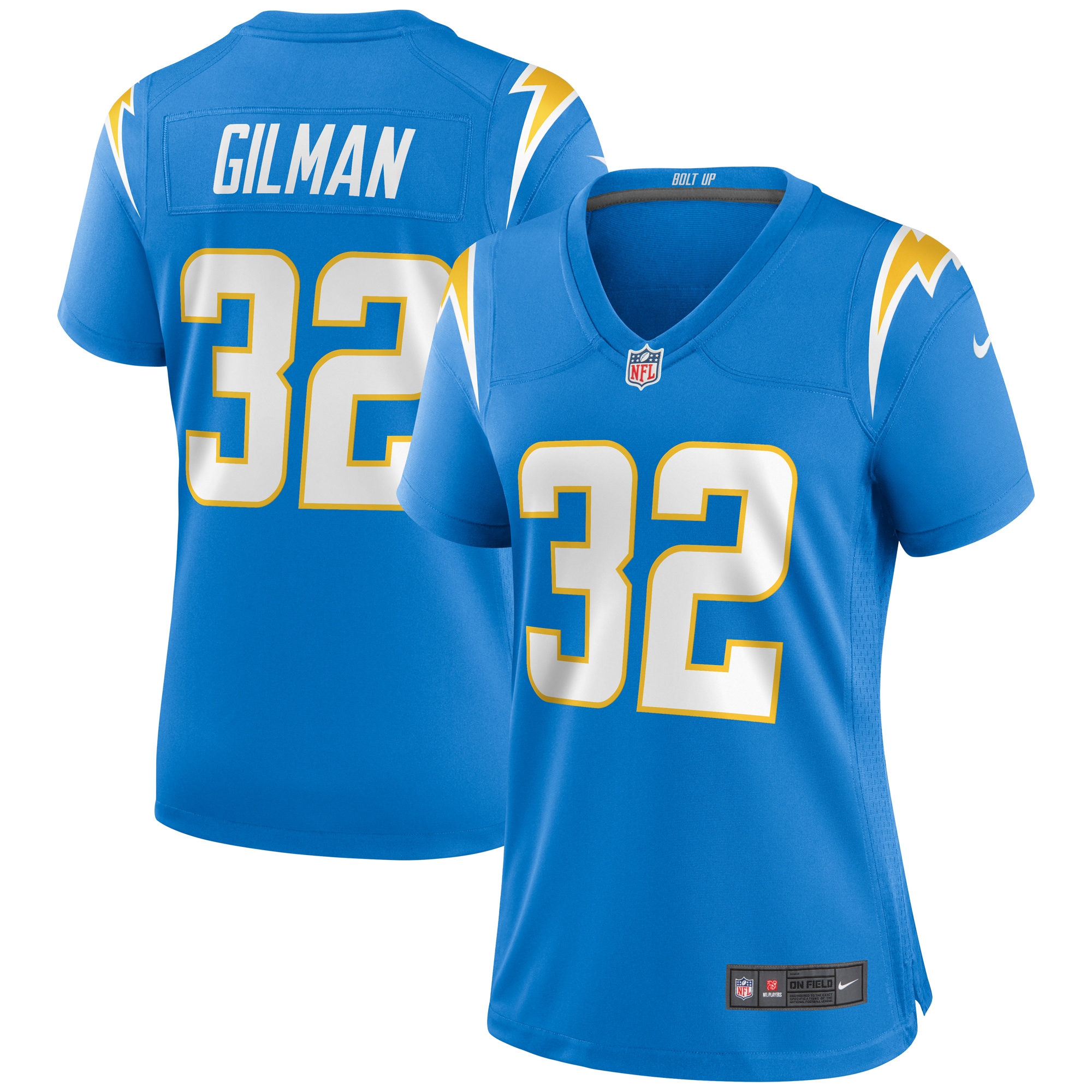 Los Angeles Chargers Alohi Gilman Powder Blue Game NFL Jersey Women's