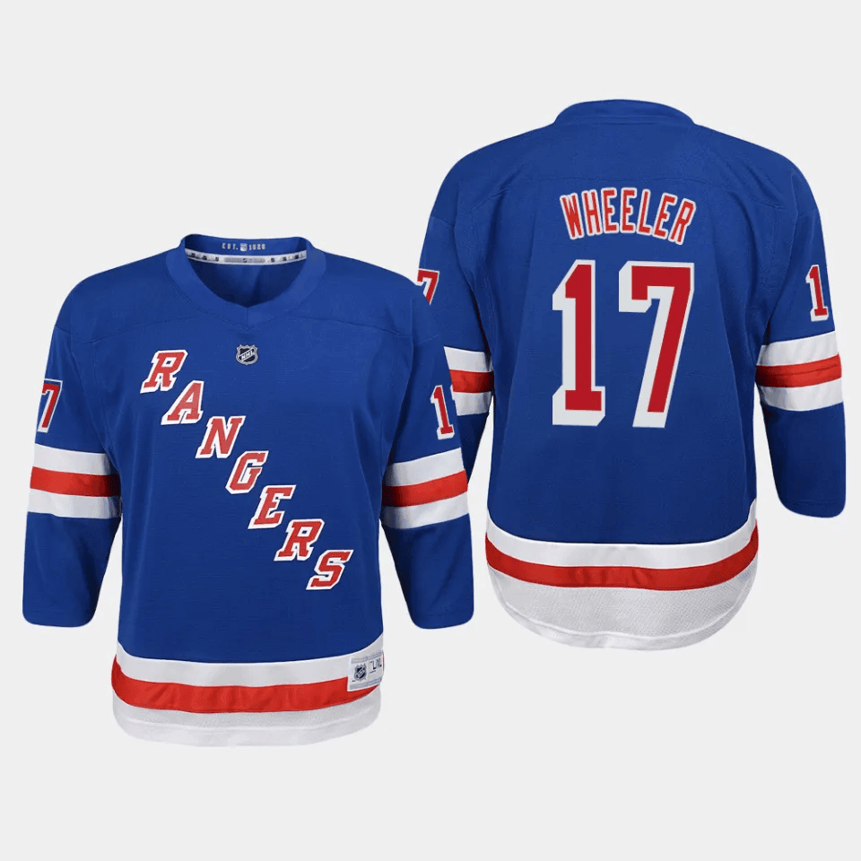 Blake Wheeler 17 New York Rangers Home Blue NHL Jersey Youth